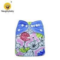 Reusable pocket diapers digital position prints washable baby cloth nappies