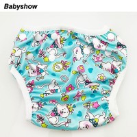 Adjustable Size Printing PUL Washable Waterproof Swimming Diaper Bird Eye Inner