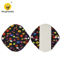 Eco Friendly Reusable Washable Black Color Sanitary Napkins Menstrual Cloth Pads Hight Quality Soft Bamboo Sanitary pads