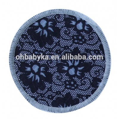 Ohbabyka 2015 Factory Wholesale Washable Printed Bamboo Pad, Breast Feeding Nursing Pad