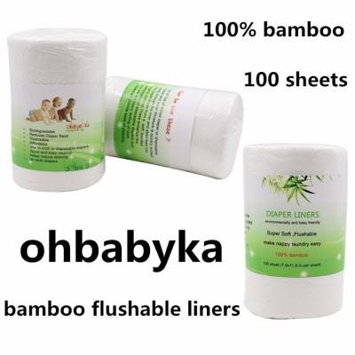 Ohbabyka bamboo flushable liners