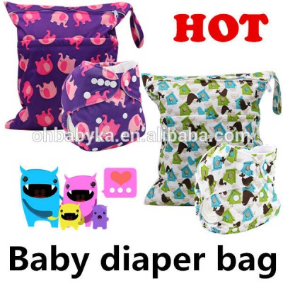 Ohbabyka New Arrival Waterproof printing diaper wet bag colorful