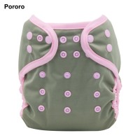 Pororo waterproof pul fabric nappies covers solid color baby diaper cover