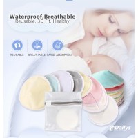 Organic bamboo washable breast  fity pads