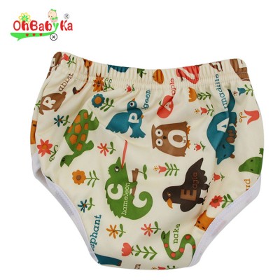 Ohbabyka waterproof bamboo fiber cloth training pants toilet