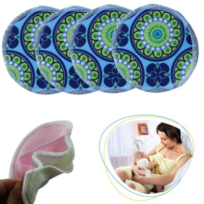 ohbabyka 100% Organic Bamboo Nursing Pads Reusable Soft Milk Breast Pads