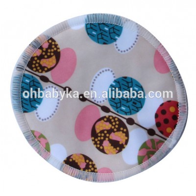 Ohbabyka Waterproof PUL Printed Bamboo Washable Nursing Pads Reusable Nursing Pads